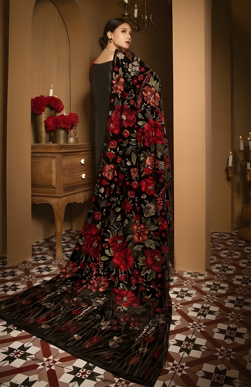 Bareeze velvet shawls price discount