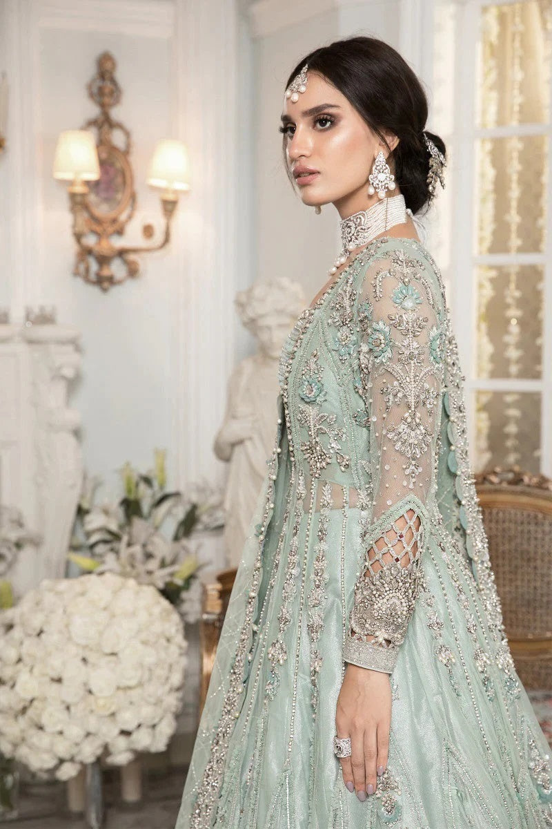 Maria.B Mbroidered Wedding Festive Net Embroidered Collection Unstitched 3PC Estelle Ex-142 A