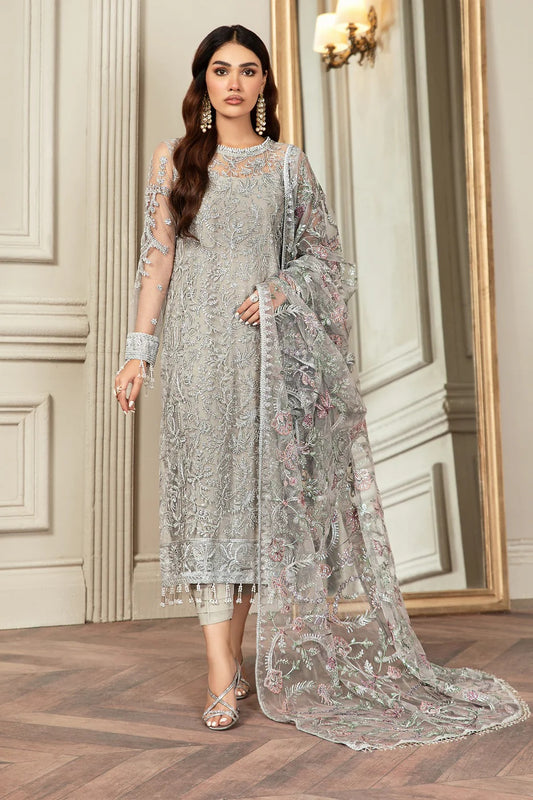 Zarif Grace - Luxury Net Embroidered 3 Piece Unstitched