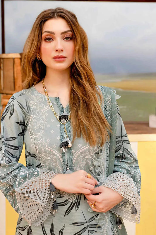 Nureh - Luxury Lawn Embroidered 3 Piece Unstitched - NSG - 179