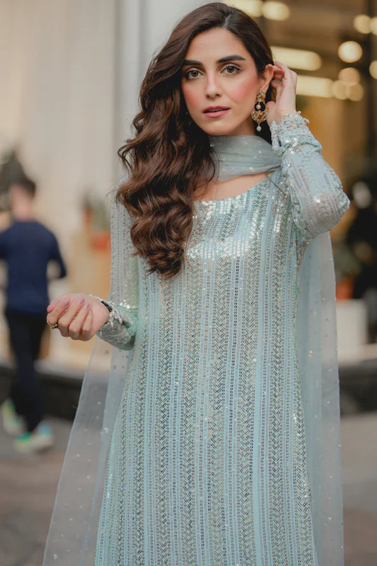 Maya Ali Chiffon Embroidered Formal sequence chiffon  Collection Unstitched