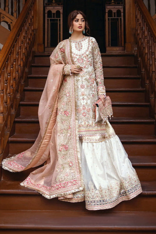 Imrozia Luxury Organza Embroidered 3Pc Unstitched Suit Zevar