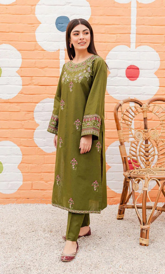 Kohsaar Embroidered Lawn 2 Piece Unstitched Sabz