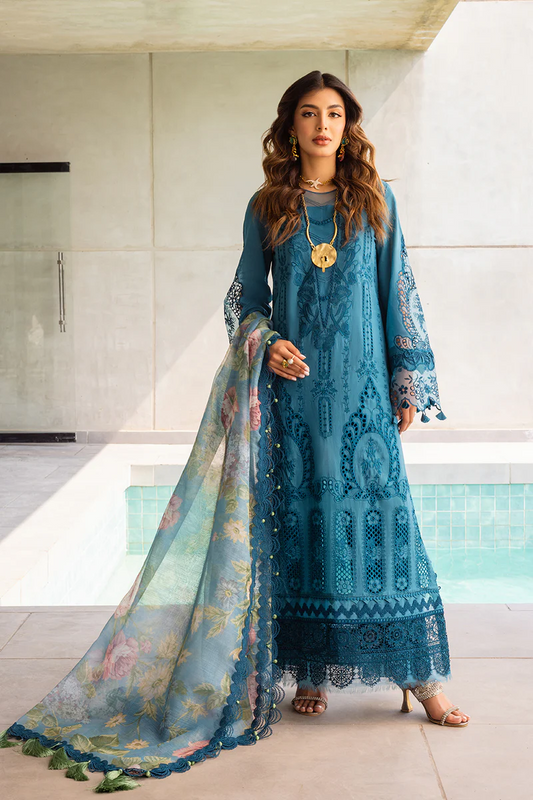 Saira Rizwan Luxury Lawn Embroidered Suits 3 Piece Unstitched SRLL24-07