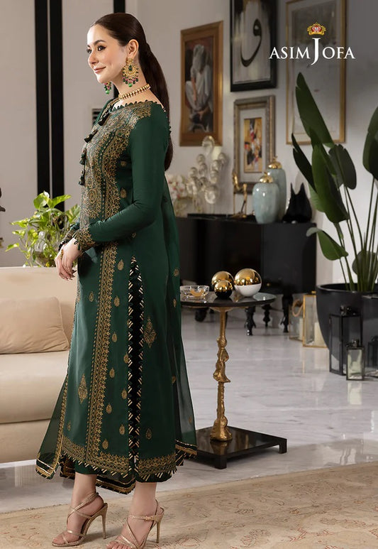Asim Jofa Luxury Chiffon Embroidered Suit AJRN-18