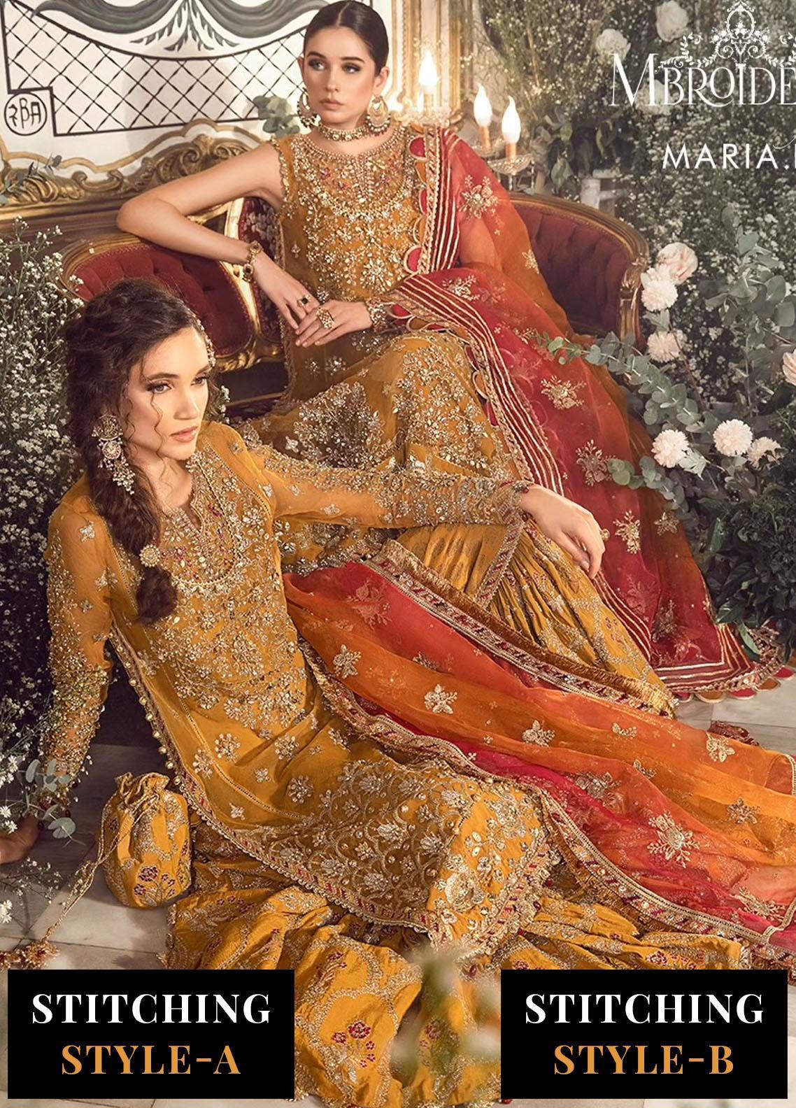 Mbroidered By Maria.B Embroidered Organza Suits Unstitched 4 Piece MB23MW D7 - Luxury Collection