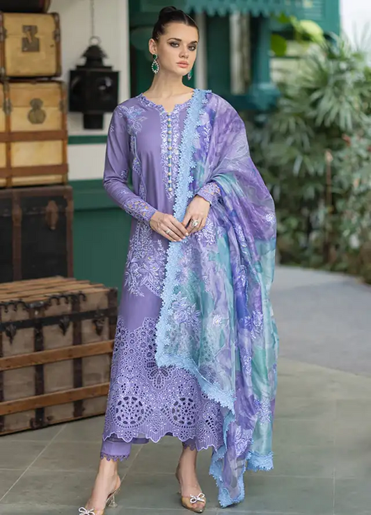 Mushq Luxury Lawn Embroidered Suits Unstitched Orient Express ADELINE