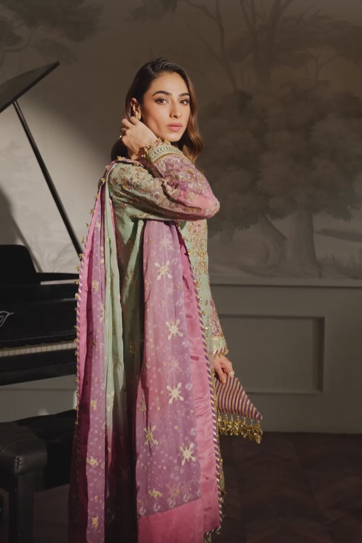 Baroque Luxury Chiffon Embroidered 3 Piece Unstitched - CH12-08