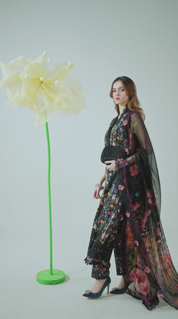 Maria.B Mprints Luxury Lawn Embroidered Collection MPT-2507-B