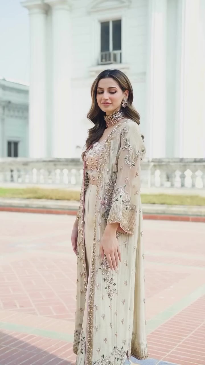 Shazia Kiyani Luxury Organza Embroidered 3 Piece Unstitched - Shano