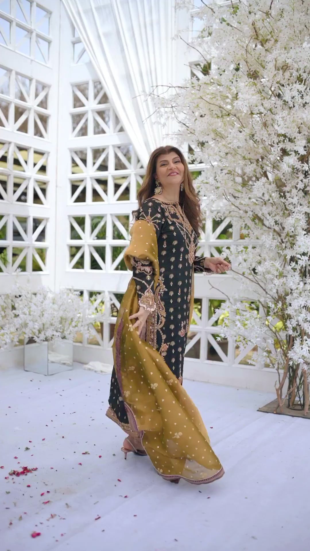 Farah Talib Aziz Luxury Raw Silk Unstitched 3 Piece - Bita Black