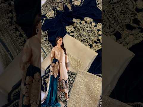 Zainab Chottani Skin Formal Brocade Tissue With 9000 MICRO VELVET SHAWL 3PC PA-198