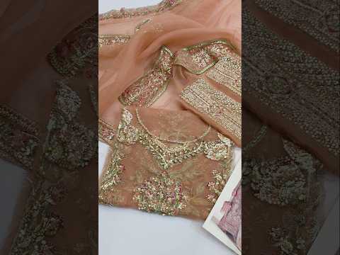 Hussain Rehar Luxury Organza Embroidered 3Pc Unstitched Suit Verve