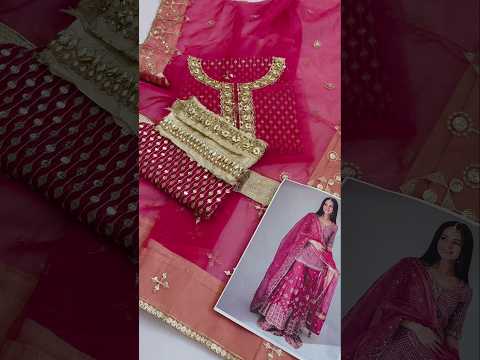 Laj by Lajwanti - GULABEEN Luxury Chiffon Embroidered 3Pc Unstitched Suit PA-177