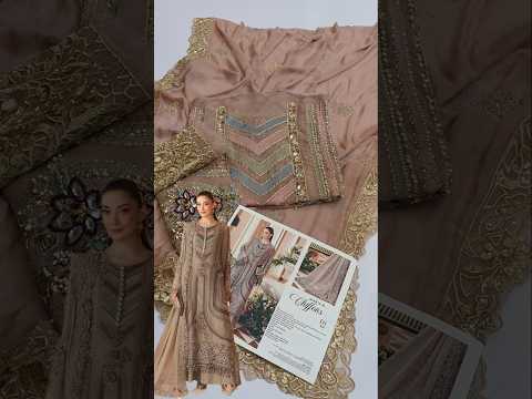 Maria.B Royale Tea Affair-D01 Luxury Embroidered Pure Chifon Unstitched 3Pc Suit PA-187