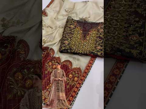 AIK Atelier Luxury Embroidered Organza 3Pc Unstitched Suit AIKWED - A2504 PA-114