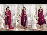 Azure Luxuy Chiffon Embroidered Collection Unstitched Merlot Muse