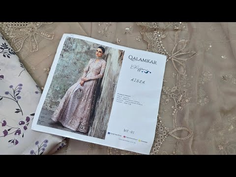 Qalamkar Embroidered Luxury Chiffon Unstitched 4Pc Suit WC-01 AISLA