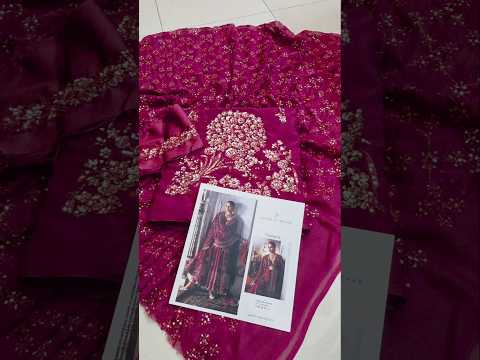Hussain Rehar - Luxury Raw Silk Embroidered 3 Piece Unstitched - Gulpanra