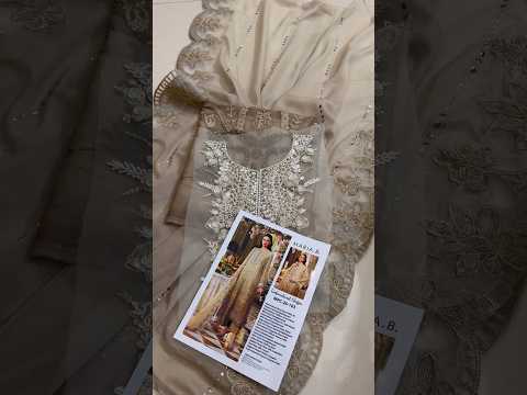 Maria B Luxury Embroidered Chiffon 3Pc Unstitched Suit MPC-26-103-OLIVE GOLD