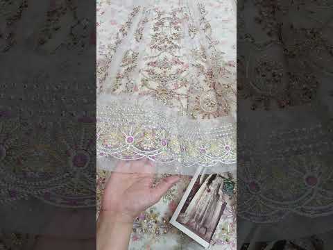 Kanwal Malik Luxury Organza Embroidered Unstitched 3PC Suit Chanda