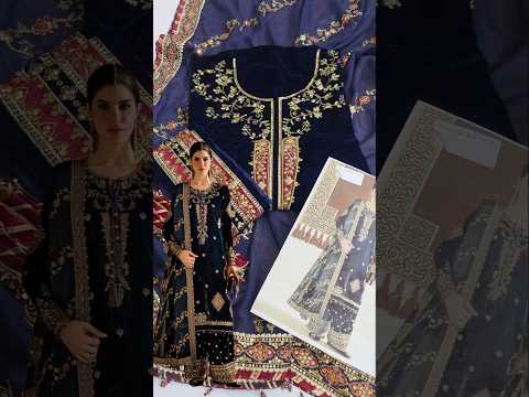 Jazmin CVF26-D11 Luxury Velvet Embroidered 3Pc Unstitched Suit PA-321
