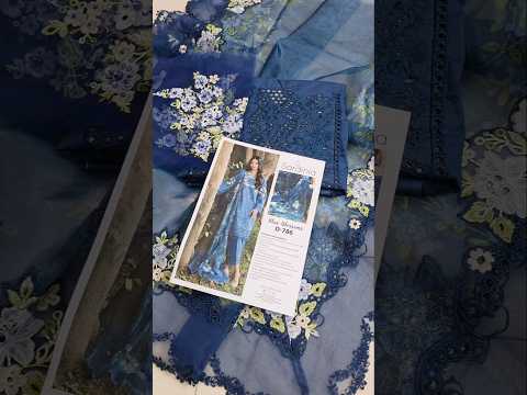 Sardinia - Luxury Lawn Embroidered 3 Piece Unstitched - Blue Blossoms