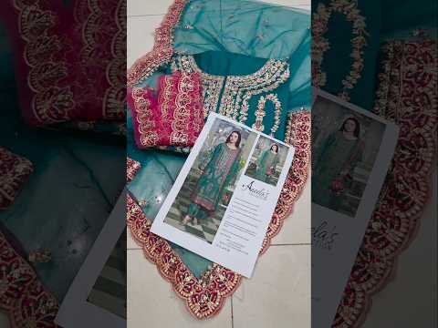 Aneela’s Bottle Green Sequence Embroidered Lawn Unstitched 3Pc Suit