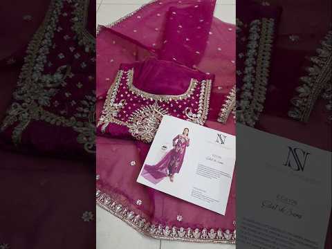 Sehrish Nadeem Luxury Raw Silk Embroidered Unstitched 3PC Suit-EC0106
