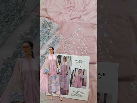 Maria B Luxury Embroidered Lawn 3Pc Unstitched Suit EL-26-09-Pink