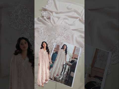 Azure Ensembles Embroidered Chiffon Unstitched 3Pc Suit ES 139 Rosebud
