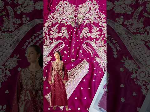 Ethnc Luxury Silk Embroidered 3 Pc Unstitched Kaftan Suit PA-211