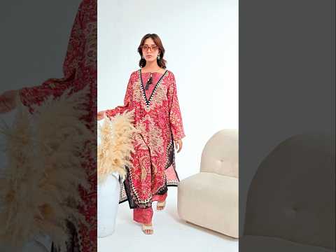 Poshkari Luxury Blended Raw Silk Embroidered 2Pc Stitched Suit PA - 0071