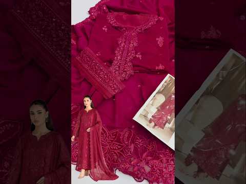 Azure Luxury Chiffon Embroidered Unstitched 3PC Suit PA-231
