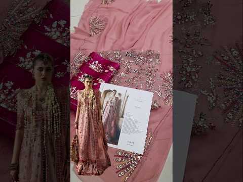 Hussain Rehar Luxury Organza Embroidered Unstitched 3PC Suit Roshanara D-1591