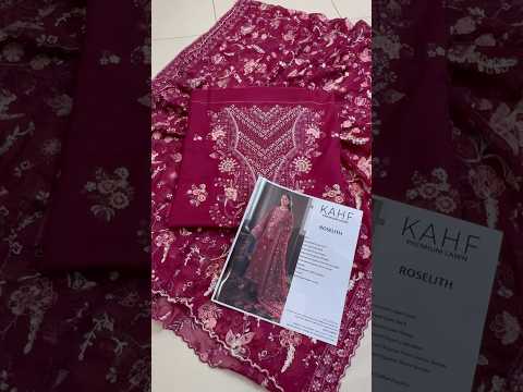 Kahf Premium Lawn Embroidered 3 Pc Unstitched Suit KKH-03 ROSELITH
