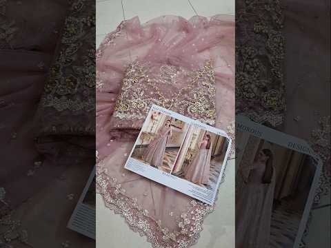 Elaf - Luxury Net Embroidered 3 Piece Unstitched - ESH-02 - GLAMOROUS