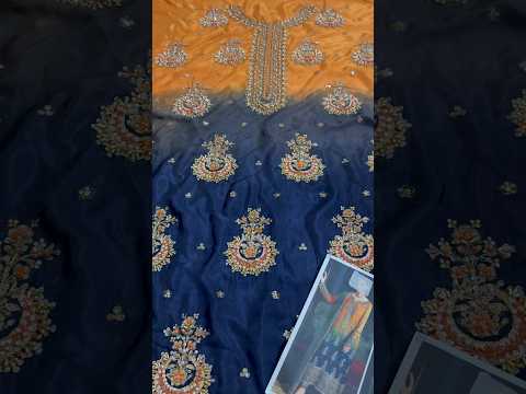 Charizma Luxury Embroidered Chiffon 3Pc Unstitched Suit CA26 - 02