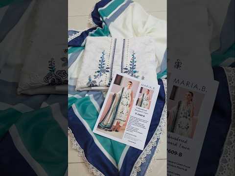 Maria.B Luxury Lawn Unstitched Embroidered 3Pc Suit D-2609-B