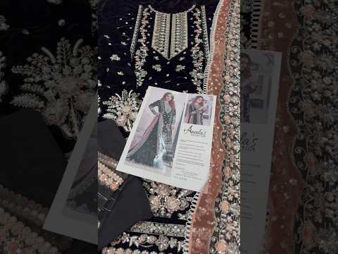 Aneelas SM-01 Luxury Velvet Embroidered Unstitched / Stitched Suit PA-144
