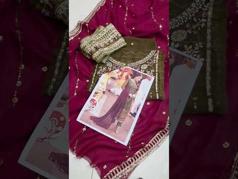 Asim Jofa Luxury Chiffon Embroidered Unstitched Suit AJMR -022