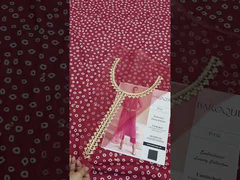 Baroque Luxury Embroidered Lawn Unstitched 3 Pc UF-626 Pink