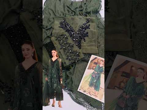 Maria.B Royale Tea Affair-D07 Luxury Embroidered Pure Chifon Unstitched 3Pc Suit PA-188