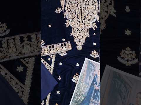 Asim Jofa AJAM-08 Luxury Velvet Embroidered 3Pc Unstitched Suit PA-247