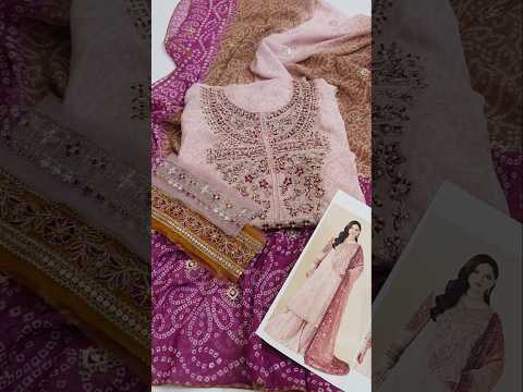 Xenia-RANIZA Luxury Chiffon Embroidered 3Pc Unstitched Suit PA-242