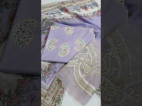 Maria B Luxury Embroidered Lawn 3Pc Unstitched Suit MPT - 3009 - B