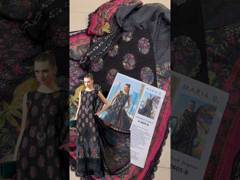 Maria.B Luxury Embroidered Jacquard Lawn Unstitched 3Pc Suit D-2605-B