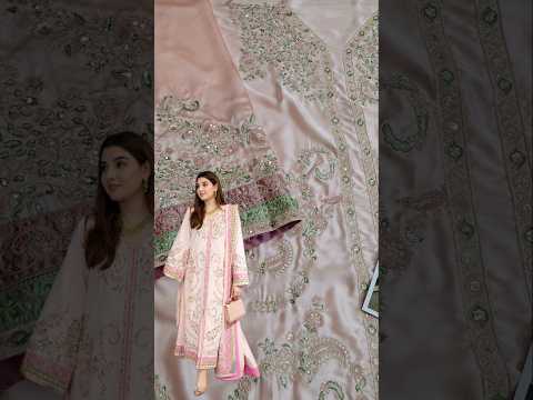 Aneelas FC-32 Luxury Silk kaftan  Embroidered 3Pc Unstitched Suit PA-257