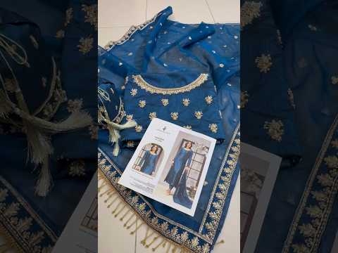 Ahmed Sultan Luxury Pure Raw Silk Unstitched 3 Piece Tangerine Teal Blue