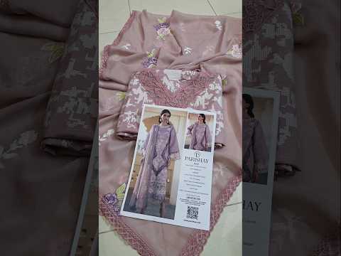 Parishay SLA 09 Luxury Lawn 3 Pc Embroidered | Mauve Shangrila 26